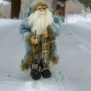 Kerstman Zilvergrijs, Blauw