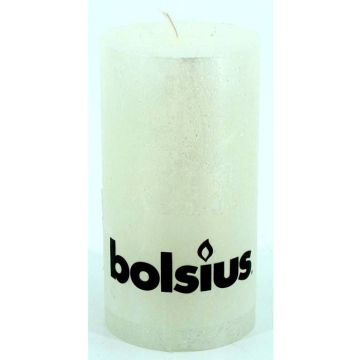 Bolsius stompkaars metallic wit