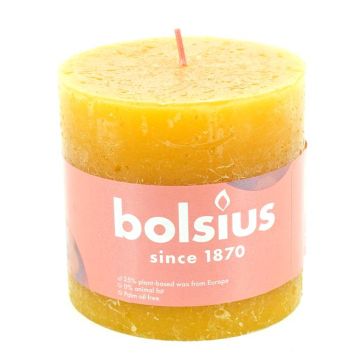 Bolsius stompakaars Honeycomb yellow