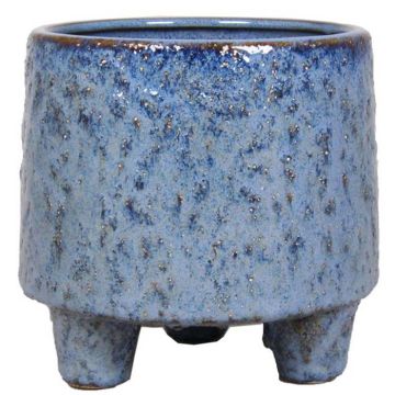 Pot Op Voet Levendig Blauw 11 cm