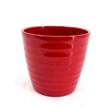 Keramiek pot rood 15 cm